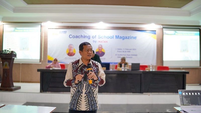 School Magazine di Auditorium Nyai Walidah Smamda Sidoarjo, Sabtu (11/02/2023). Smamda Menggelar Coaching of School Magazine (Dian Arif Fajar/PWMU.CO)